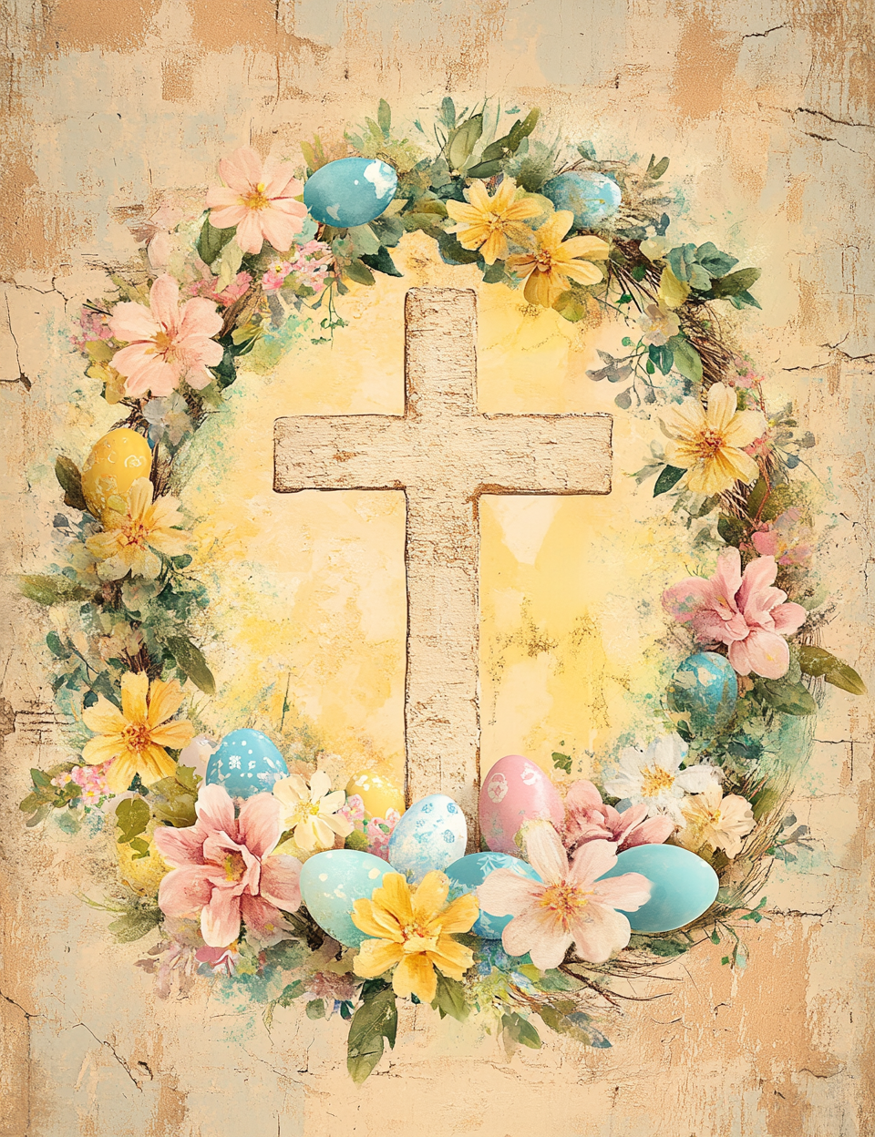 Midjourney Prompts for Printable Easter Junk Journal Pages
