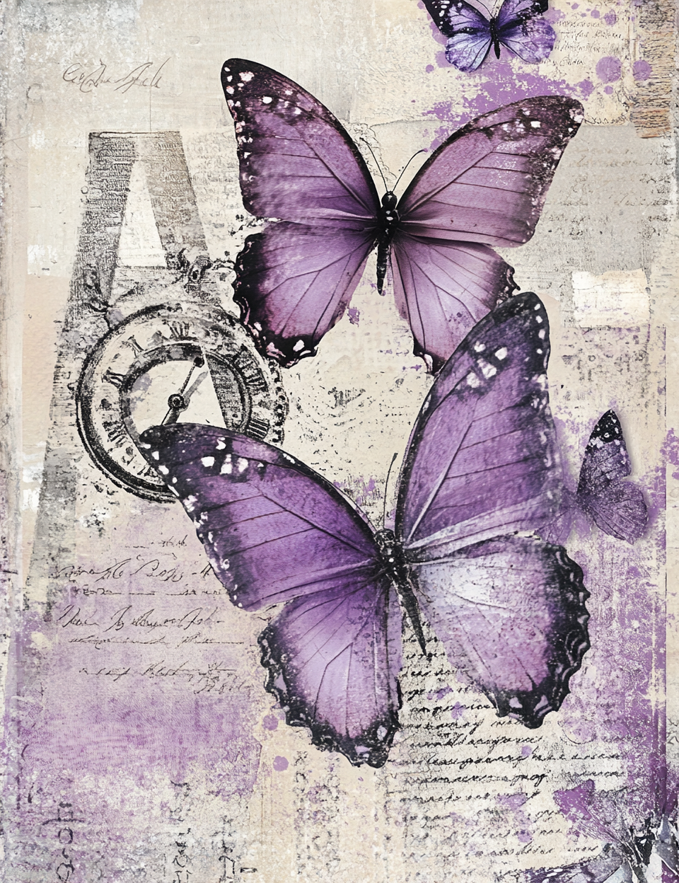 Midjourney Prompts for Purple Lavender Amethyst Junk Journal