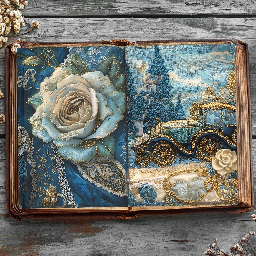 40 Quilt Texture Fabric Digital Printable Scrapbook