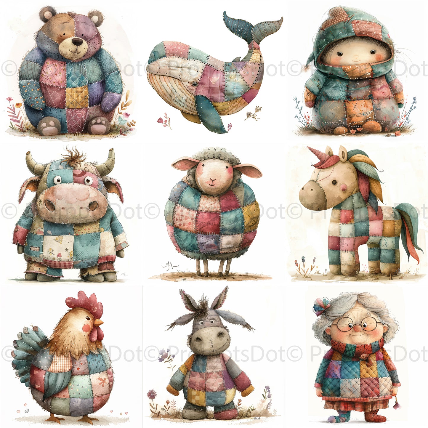 Quilt Quirky Funny Clipart