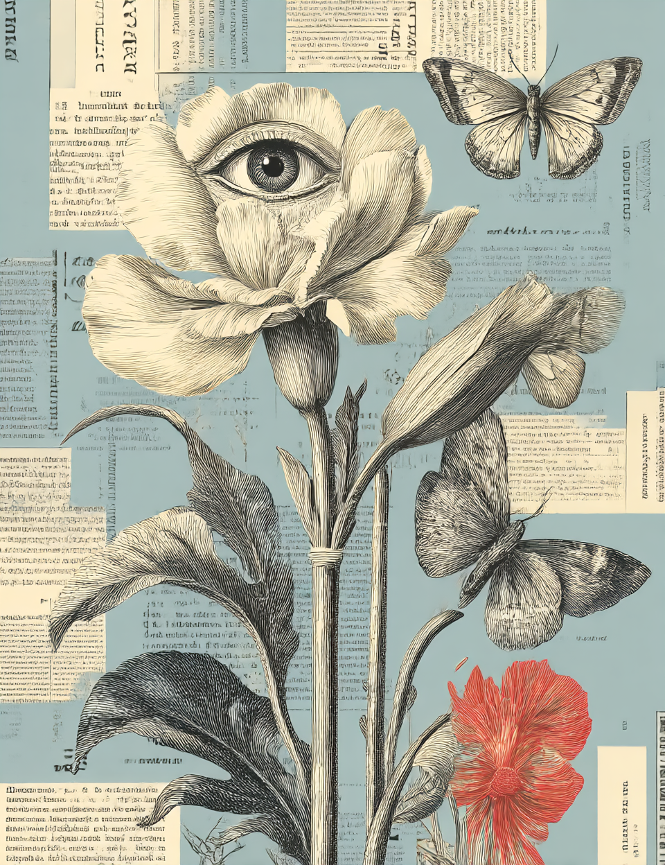 Midjourney V7 Prompts for Retro Collage Surrealist Junk Journals