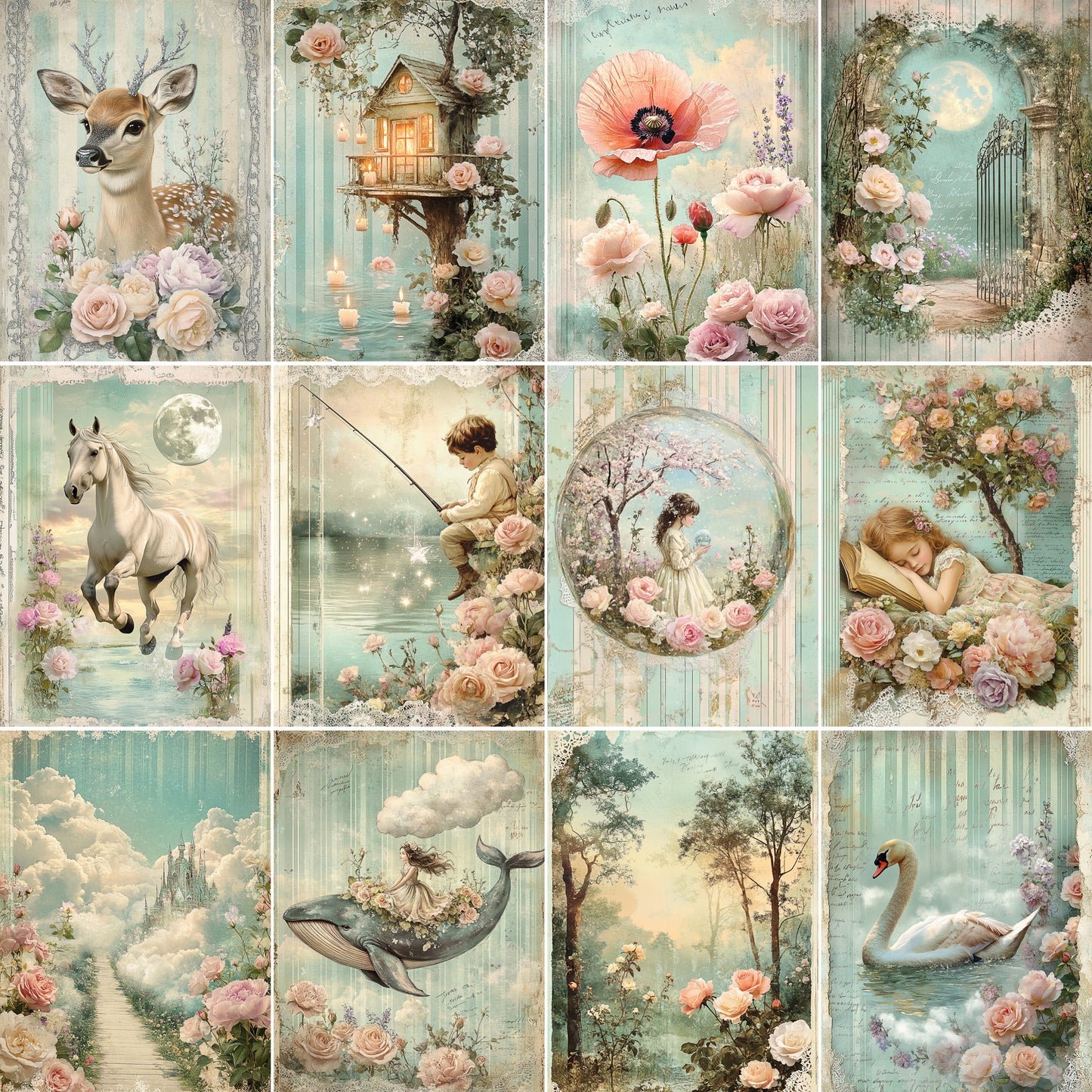 Midjourney Prompts for Reverie Dreamy Junk Journal Kit