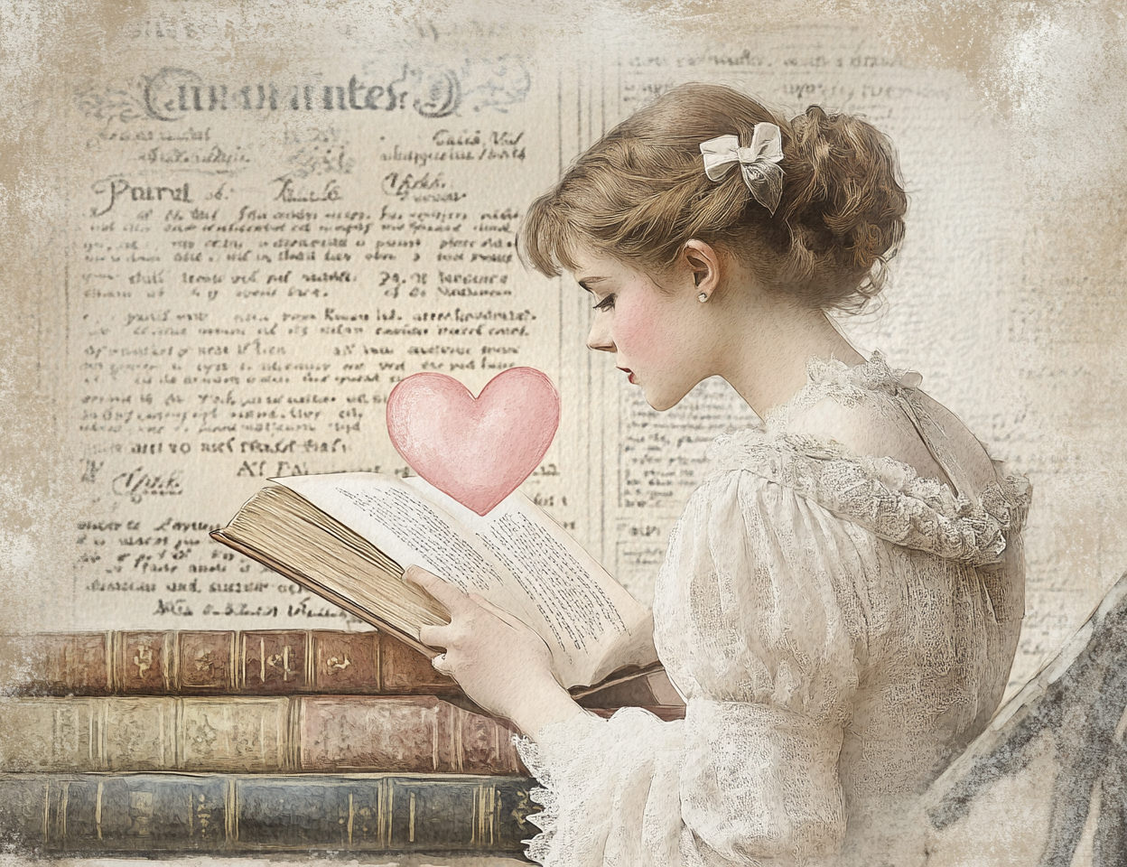 Midjourney Prompts for Romantic Chic Valentines Double Pages