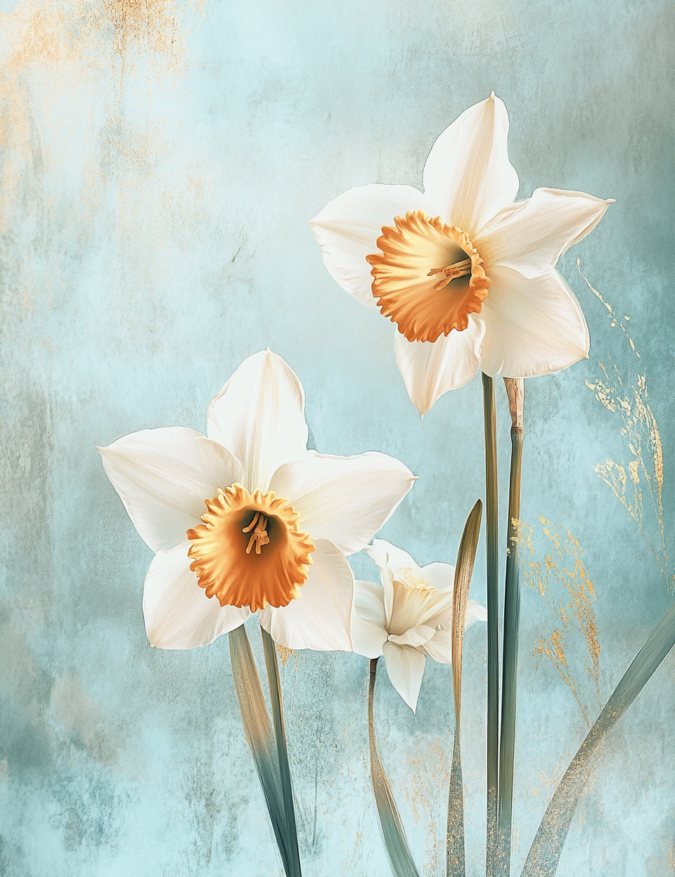daffodils Midjourney Guide PDF for Romantic Floral Digital Papers