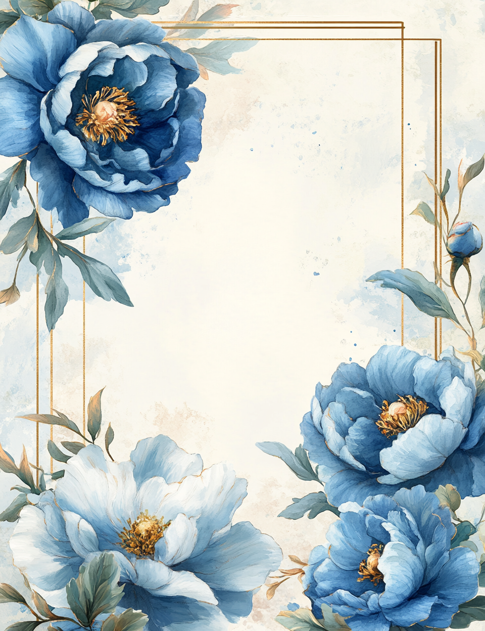 Midjourney Prompts for Floral Vintage Flowers Blank Papers