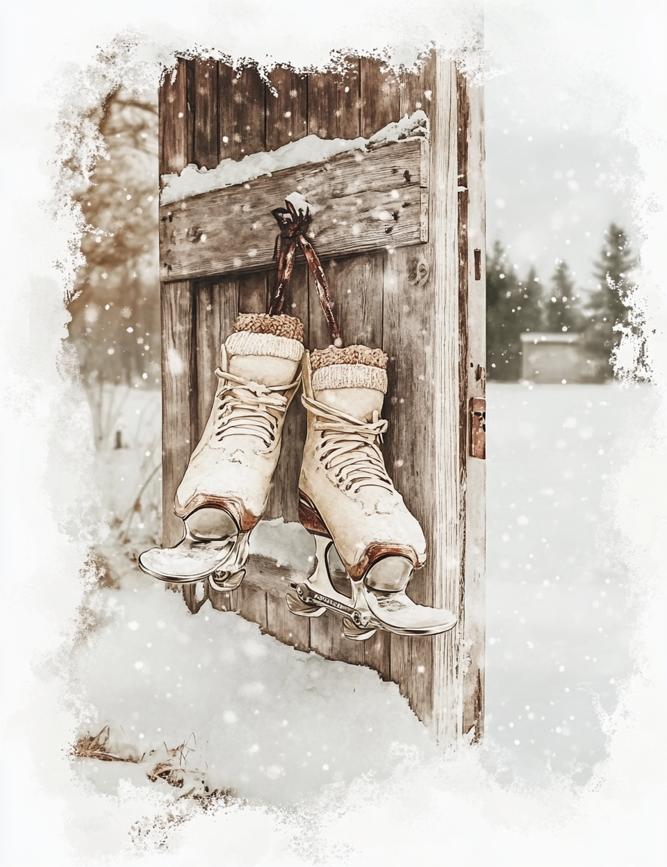 Midjourney Prompts for Rustic Cozy Winter Scenes Illustrations