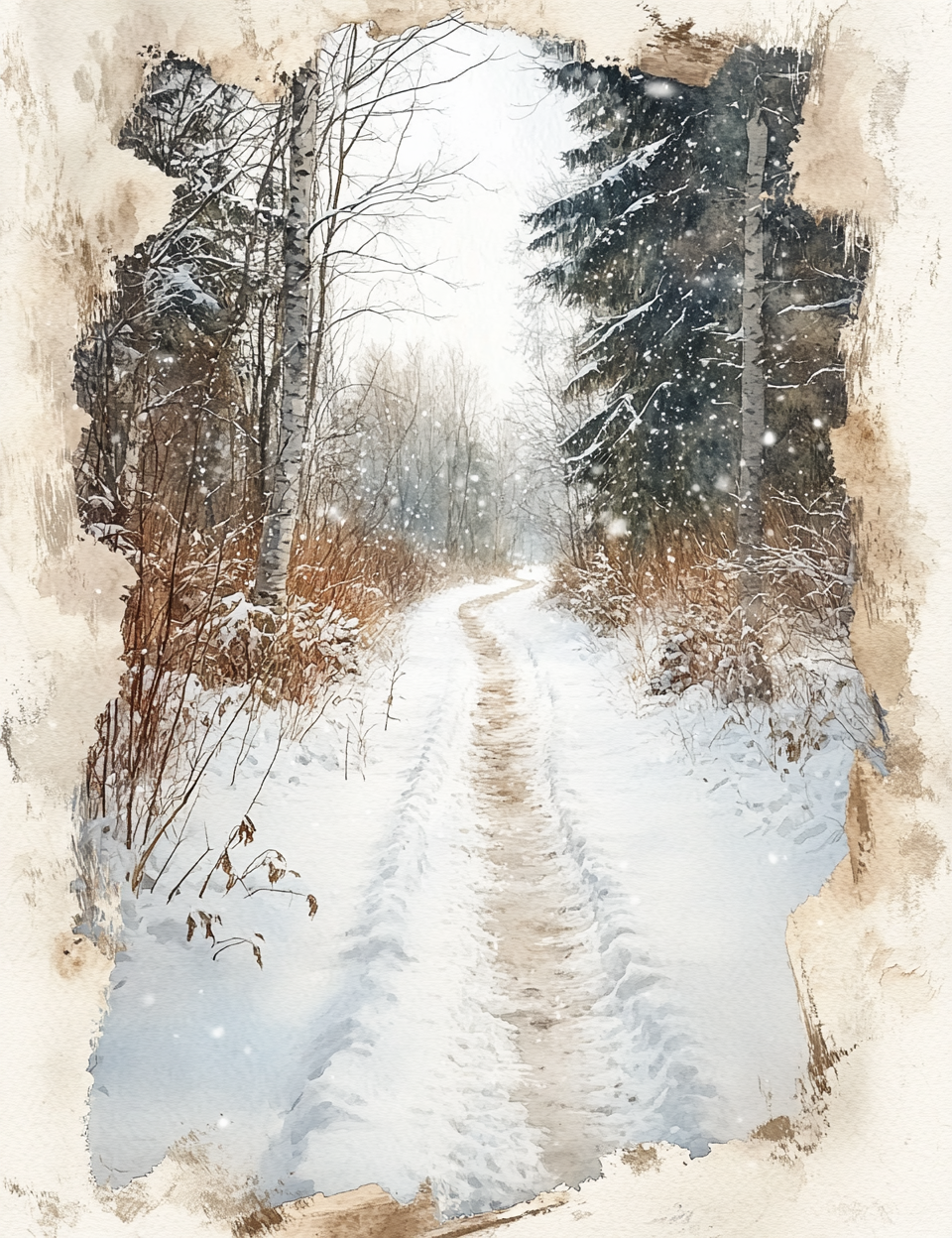 Midjourney Prompts for Rustic Cozy Winter Scenes Illustrations