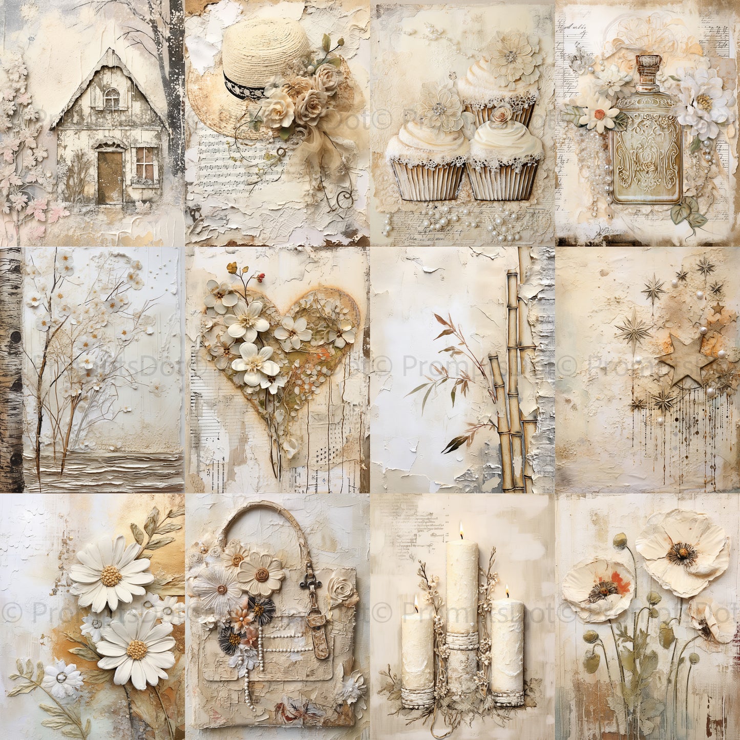 Rustic Junk Journals Paper Midjourney Prompts