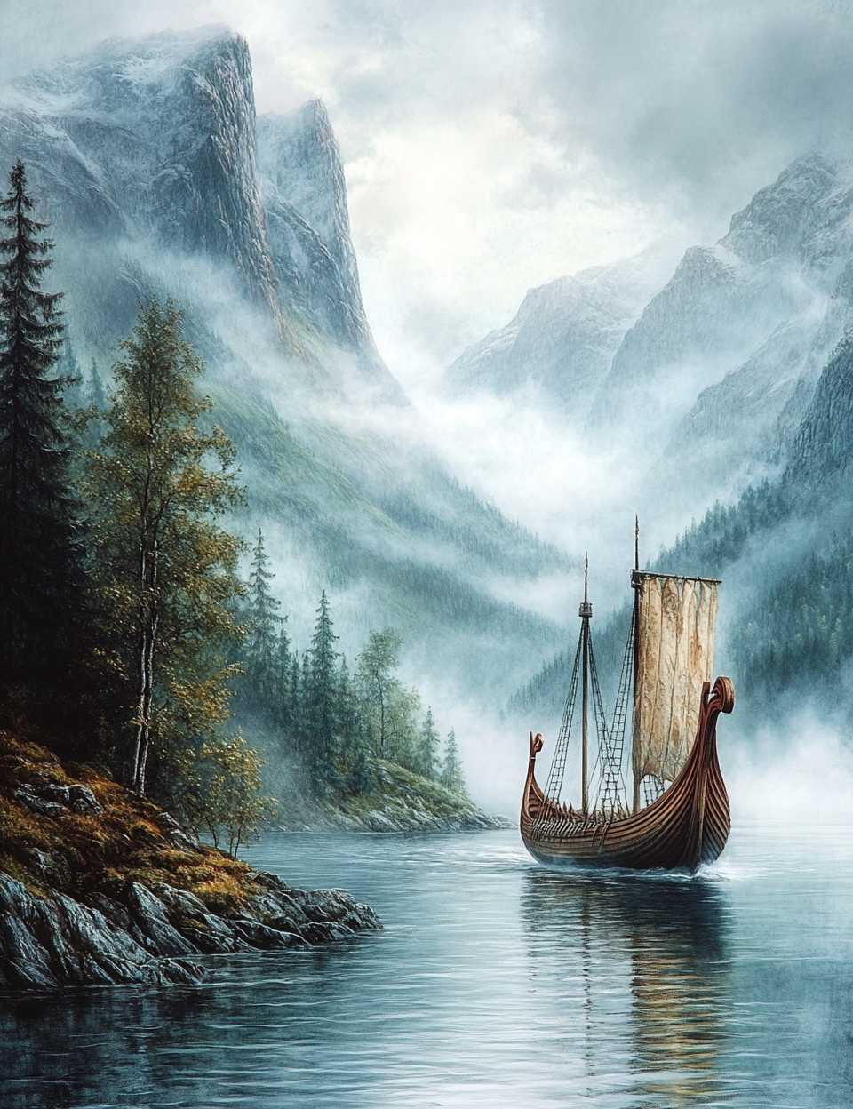 Midjourney Prompts for Scandinavian Scrapbook Norway Landscapes