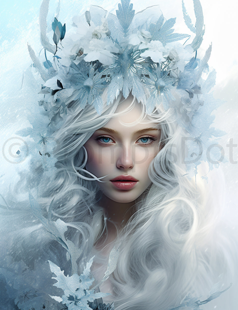 snow princess Snow Winter Junk Journals Papers