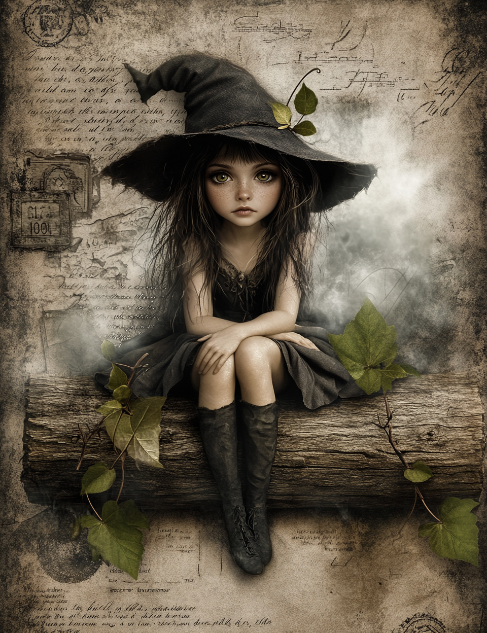 Midjourney Prompts for Spooky Forest Pages Junk Journal