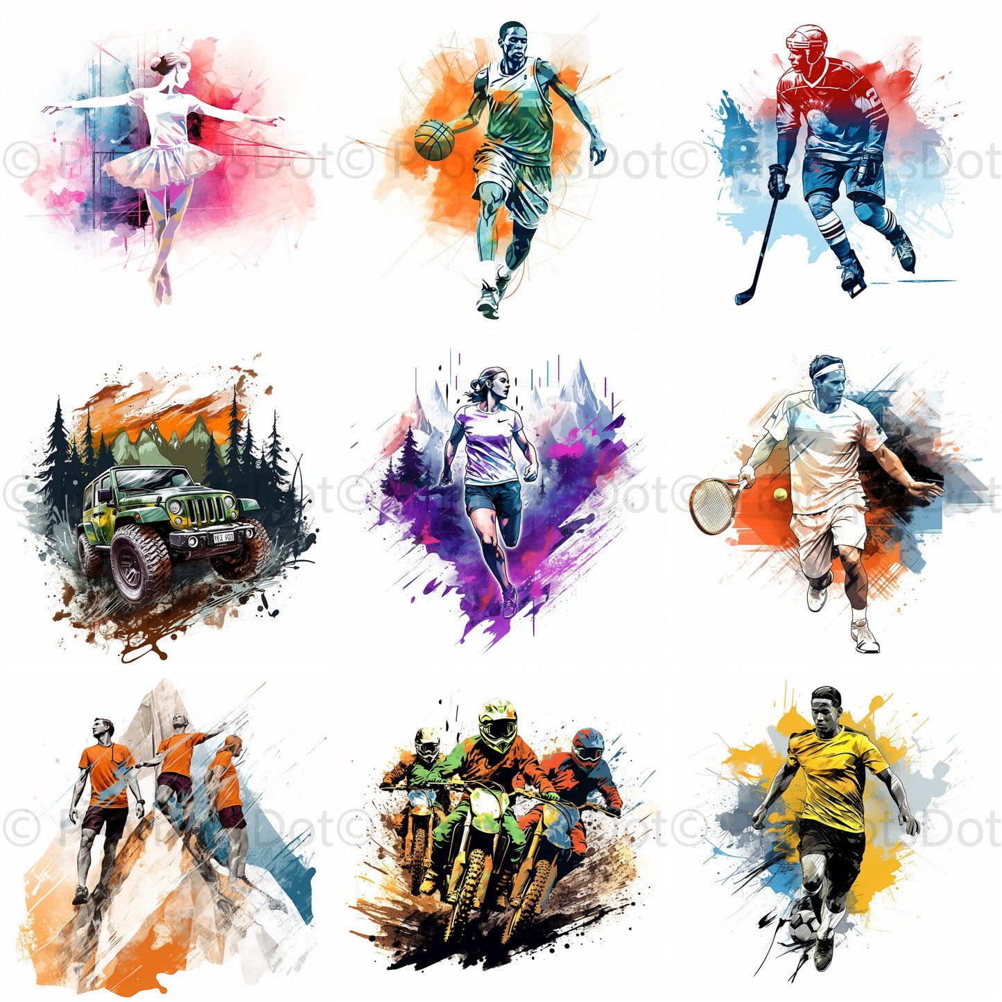 Midjourney Prompts Sports Tshirt Designs Athletes Art Prints