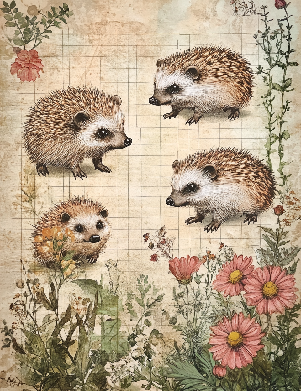 Porcupines Midjourney Guide PDF for Spring Gardening Botanical Journals