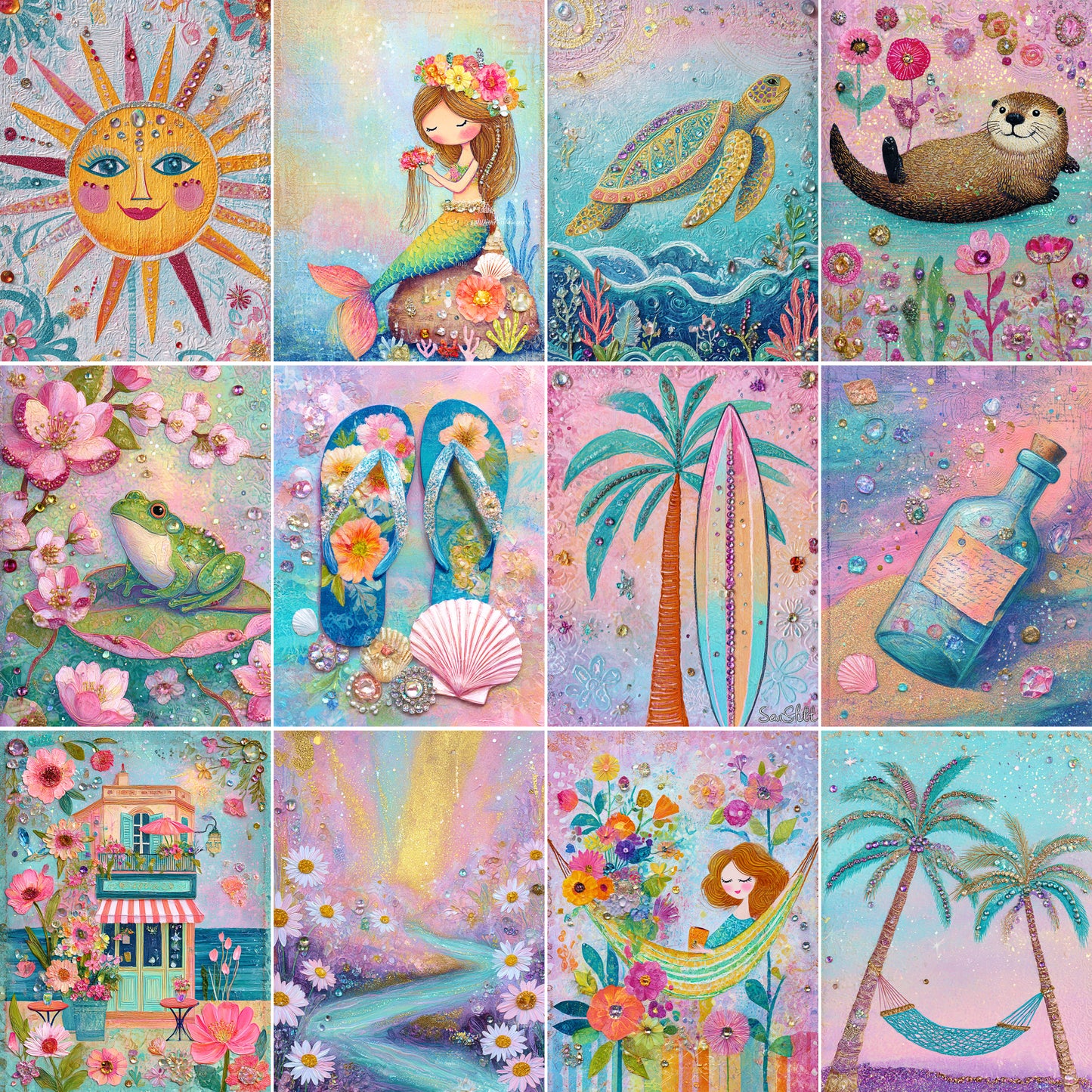 Midjourney V7 Prompts for Spring and Summer Vibes Mixed Media