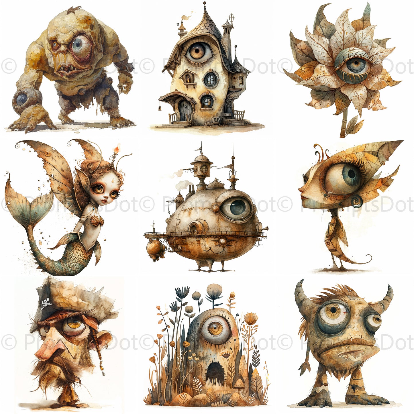 Surreal Quirky Characters Midjourney Prompt