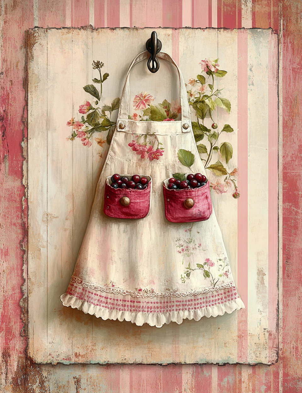 Midjourney V6 Prompts for The Strawberry Lovers Junk Journals