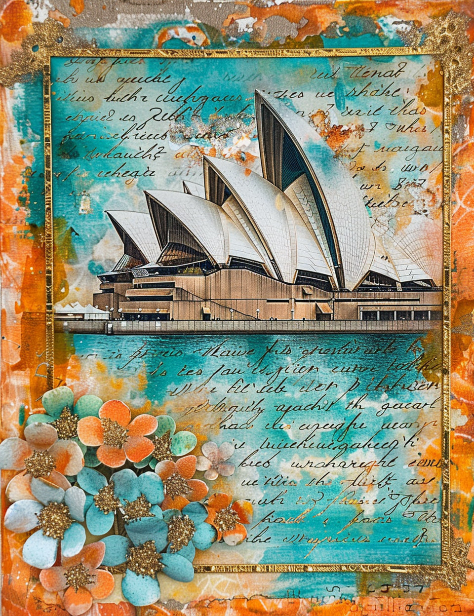 Sydney Opera Midjourney Prompts For Travel Landscapes Junk Journal Pages