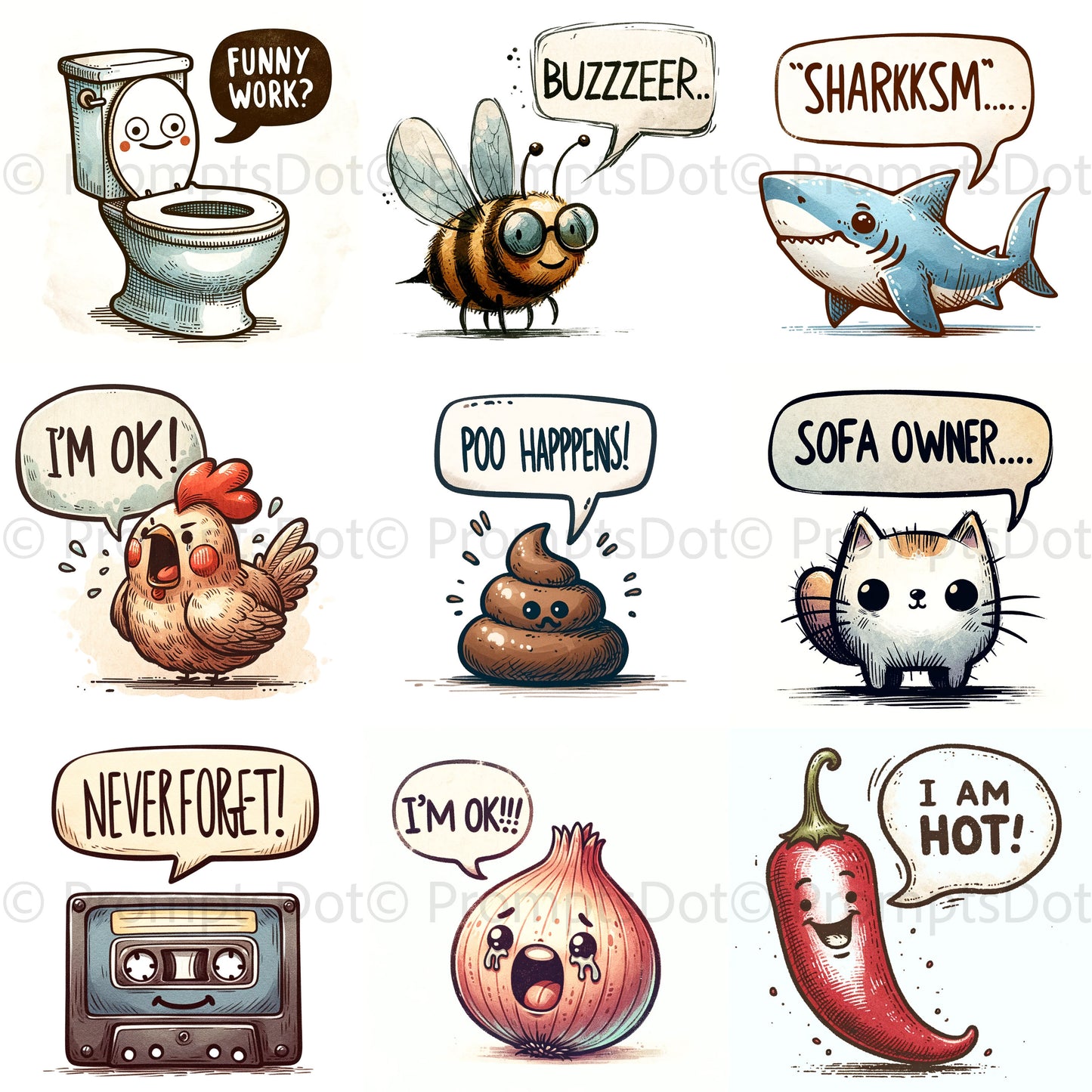 Tshirt Cartoons With Text DALLE3 DALLE Prompt
