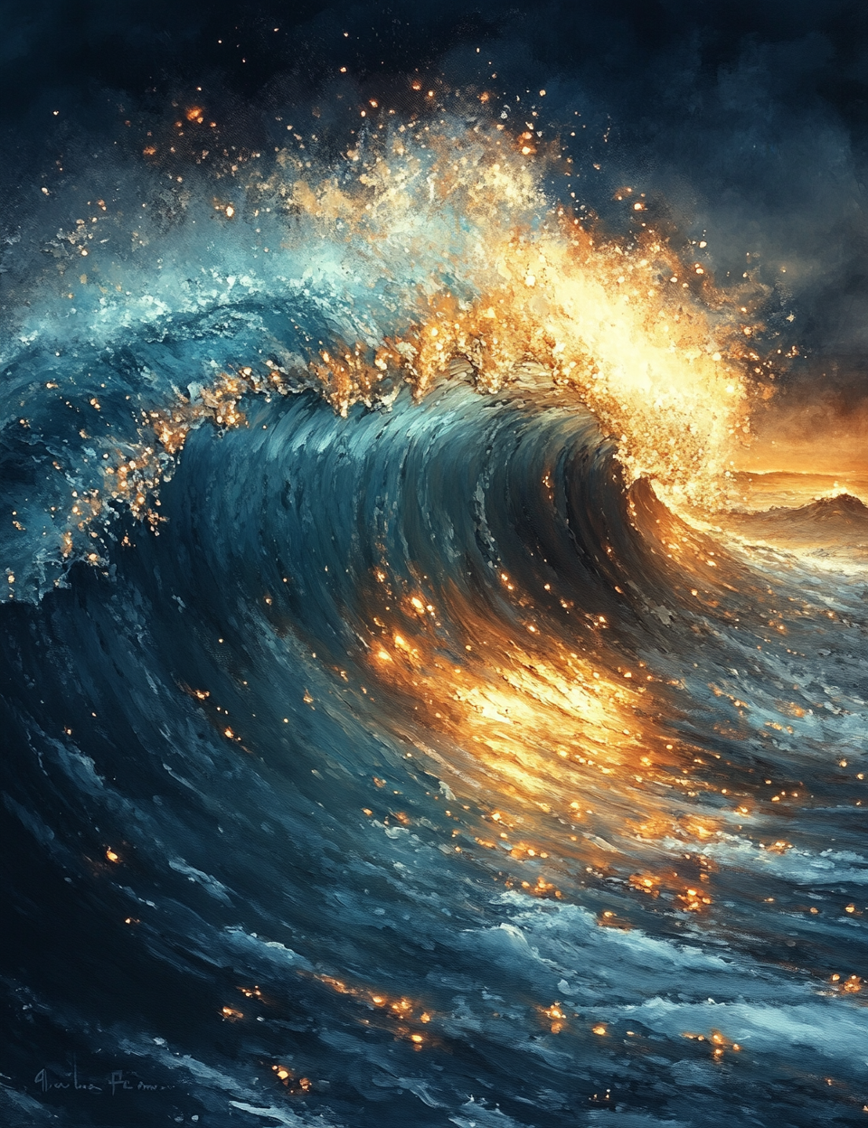 a beautiful ocean Midjourney Guide PDF for Under the Ocean Digital Posters Papers