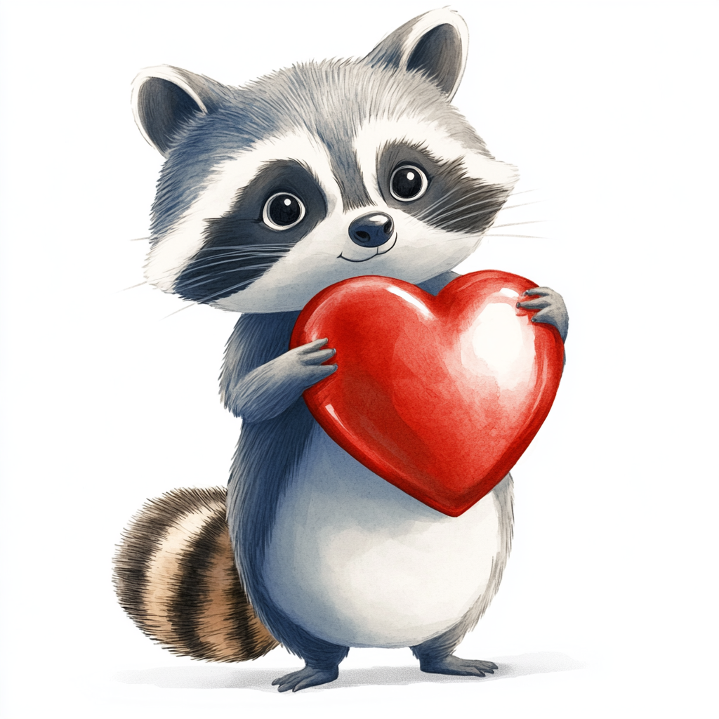 Midjourney Prompts for Cute Valentines Day Animal Clipart