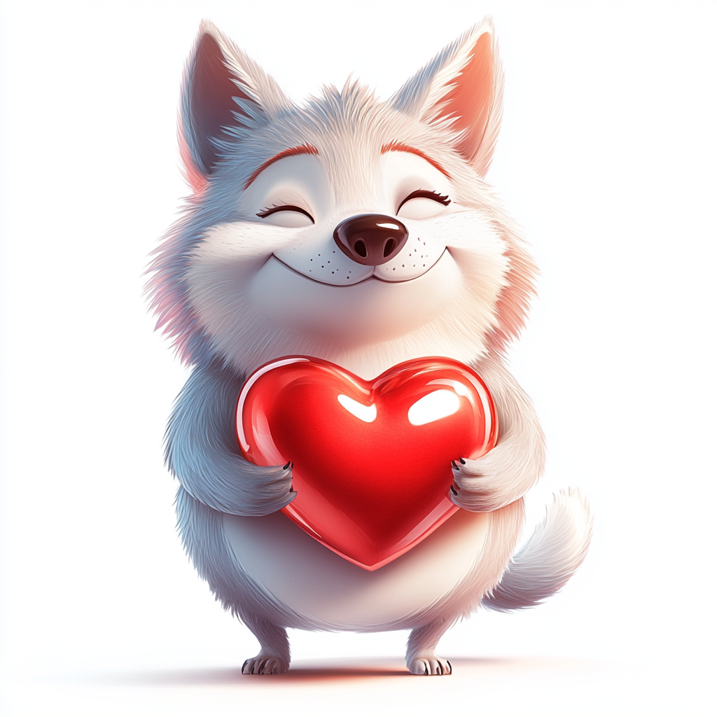 Midjourney Prompts for Cute Valentines Day Animal Clipart