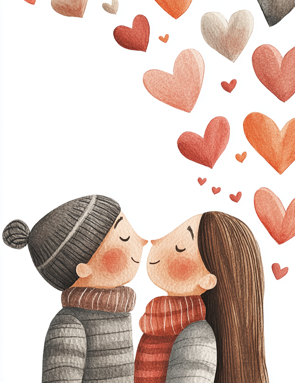 Midjourney Prompts for Valentines Day Minimalistic Postcards