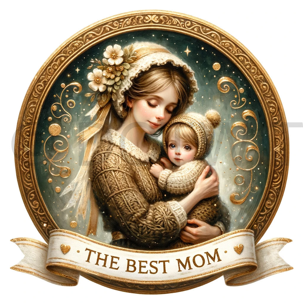 a cute mother Vintage Mothers Day Illustrations DALLE3 DALLE Prompt