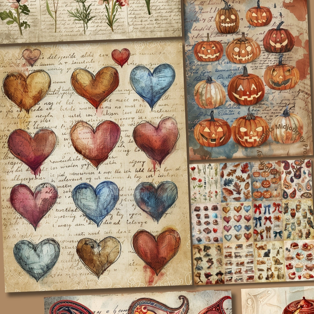 Vintage Papers For Junk Journaling Midjourney Prompts