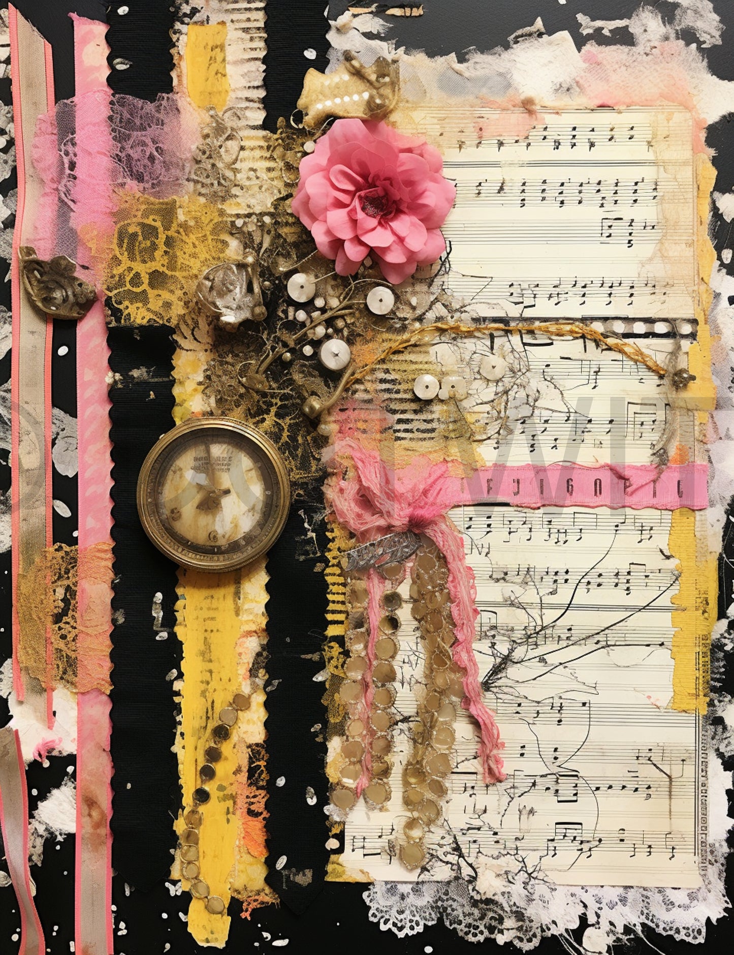 laces Vintage Sewing Junk Journal Pages