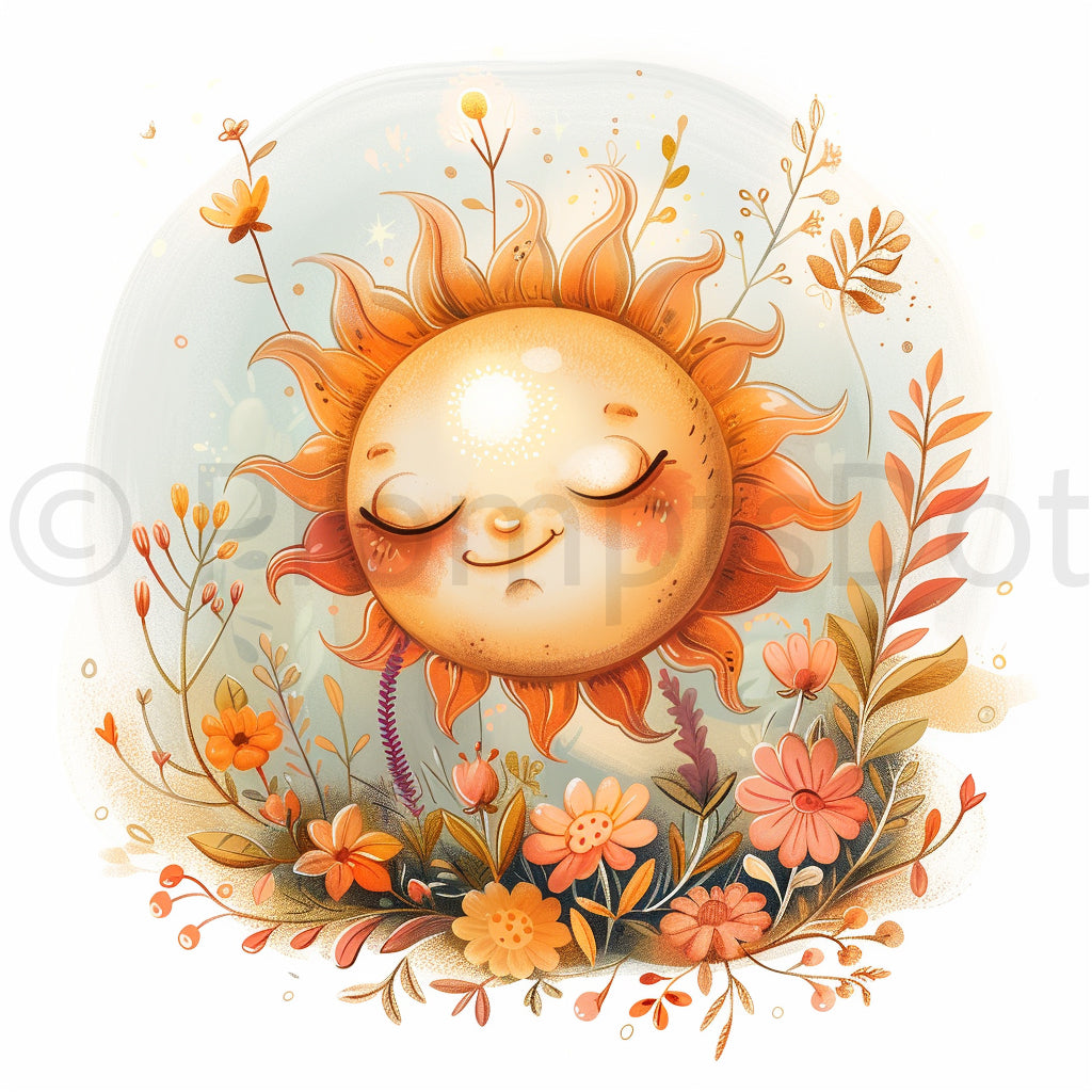 sun Warm Farmhouse Watercolor