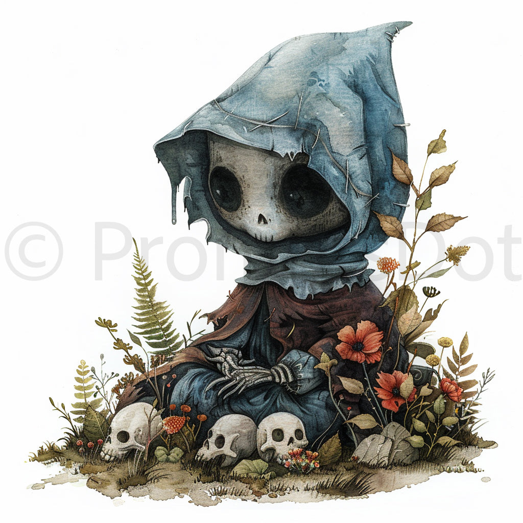 eerie clipart watercolor gothic