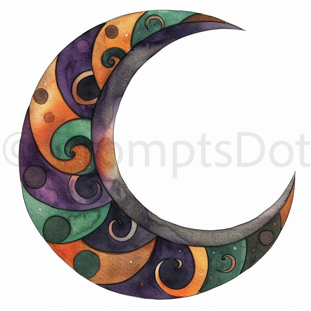 cute moon Moon Watercolor Mystic Clipart
