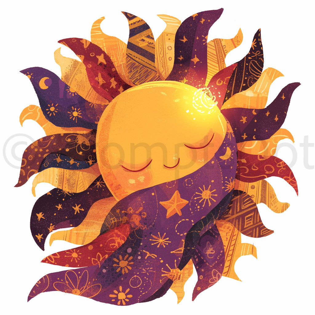sun Quilt Sewing Clipart Midjourney Prompts