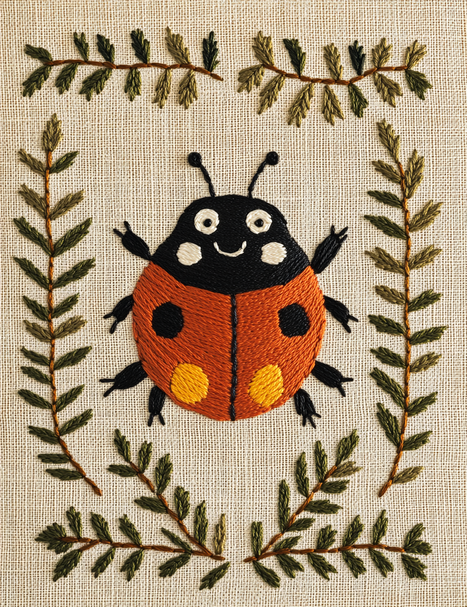 Midjourney Prompts for Embroidery Art for Woodland Forest
