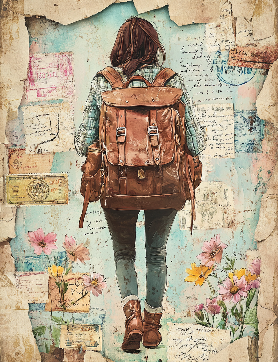 Midjourney Prompts for Whimsy Vintage Travel Journal Kits