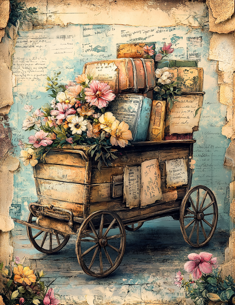 Midjourney Prompts for Whimsy Vintage Travel Journal Kits
