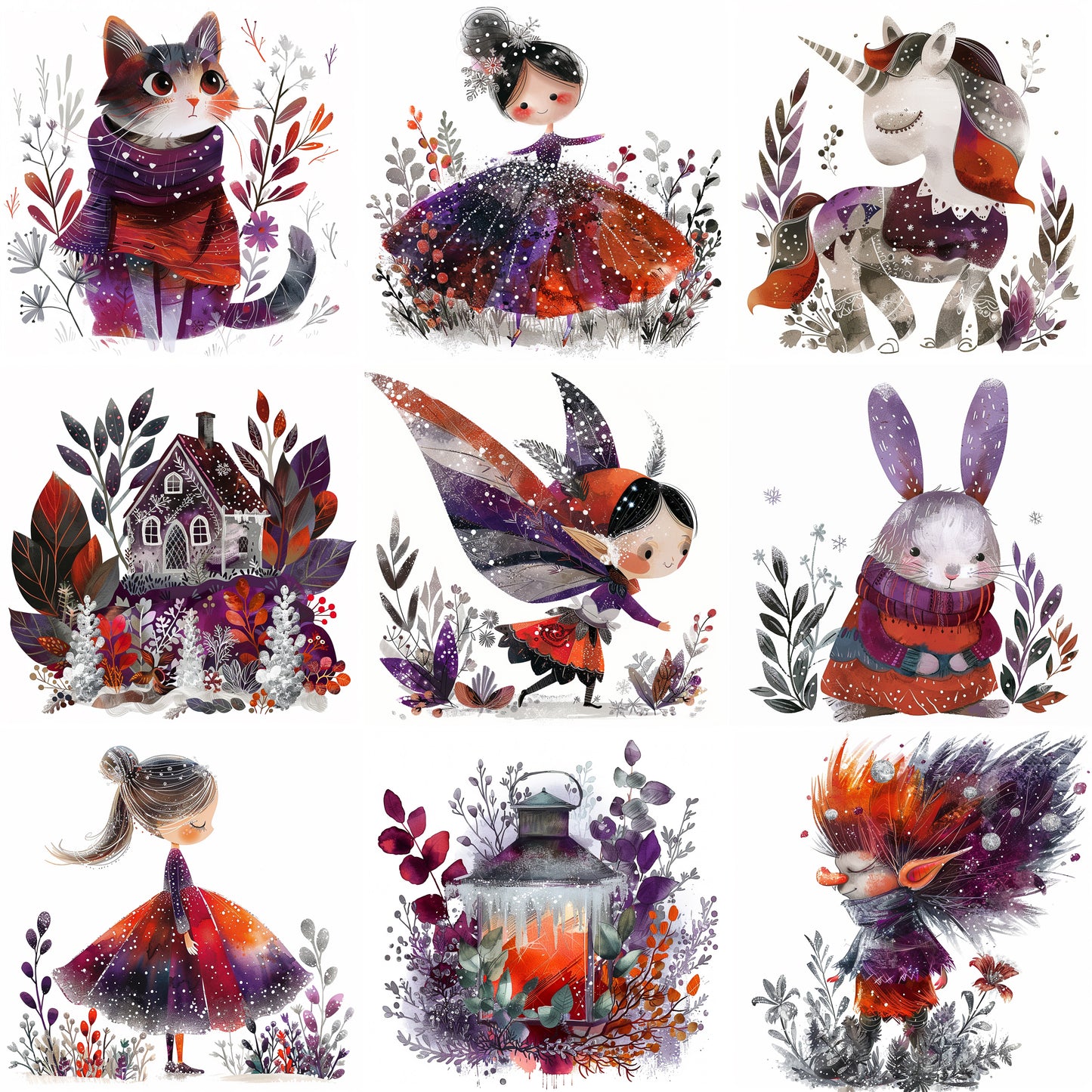 Winter Storybook Characters