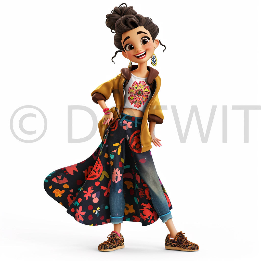 a cute girl midjourney v6