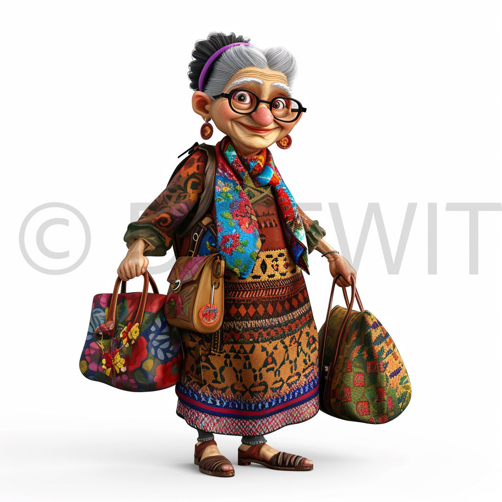 an old lady in midjourney v6