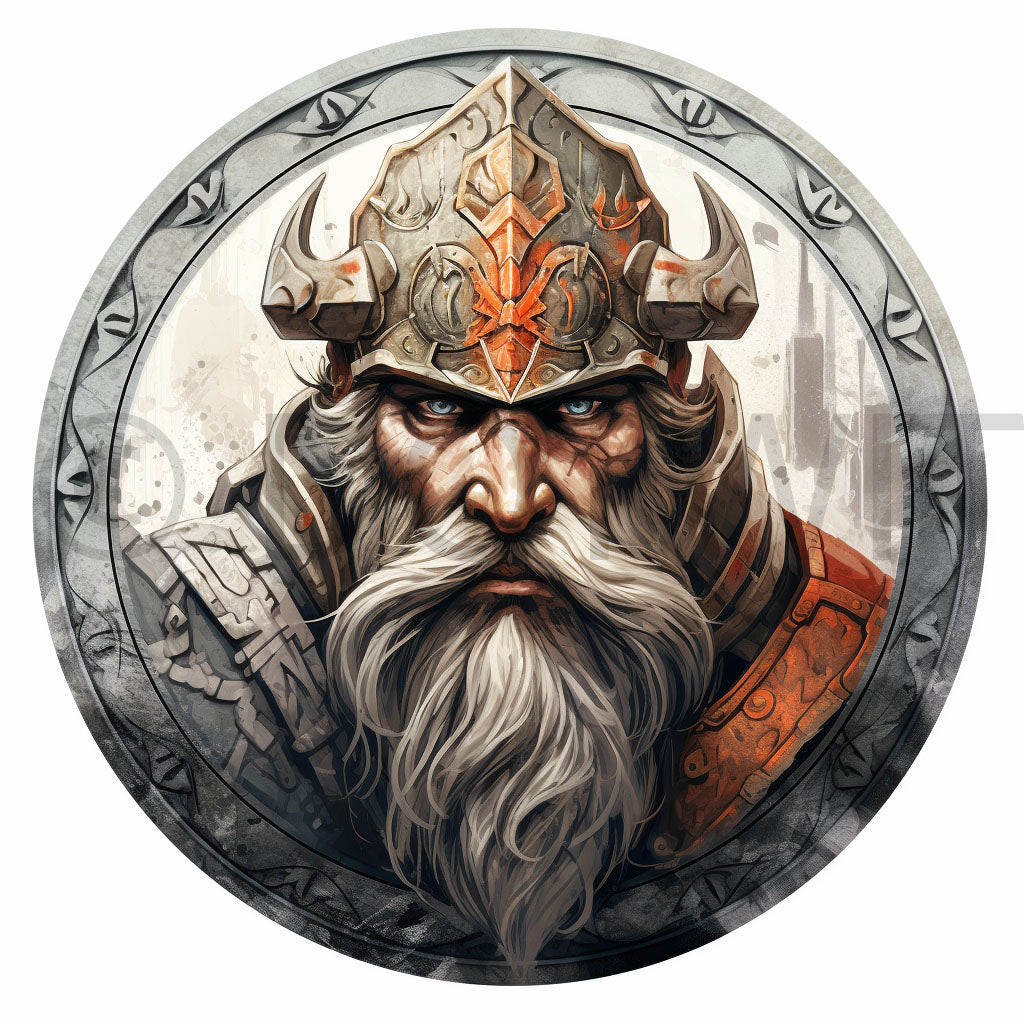 a viking coin Viking Art Watercolor Historic Clipart Digital Art and Midjourney Prompt Commercial Use