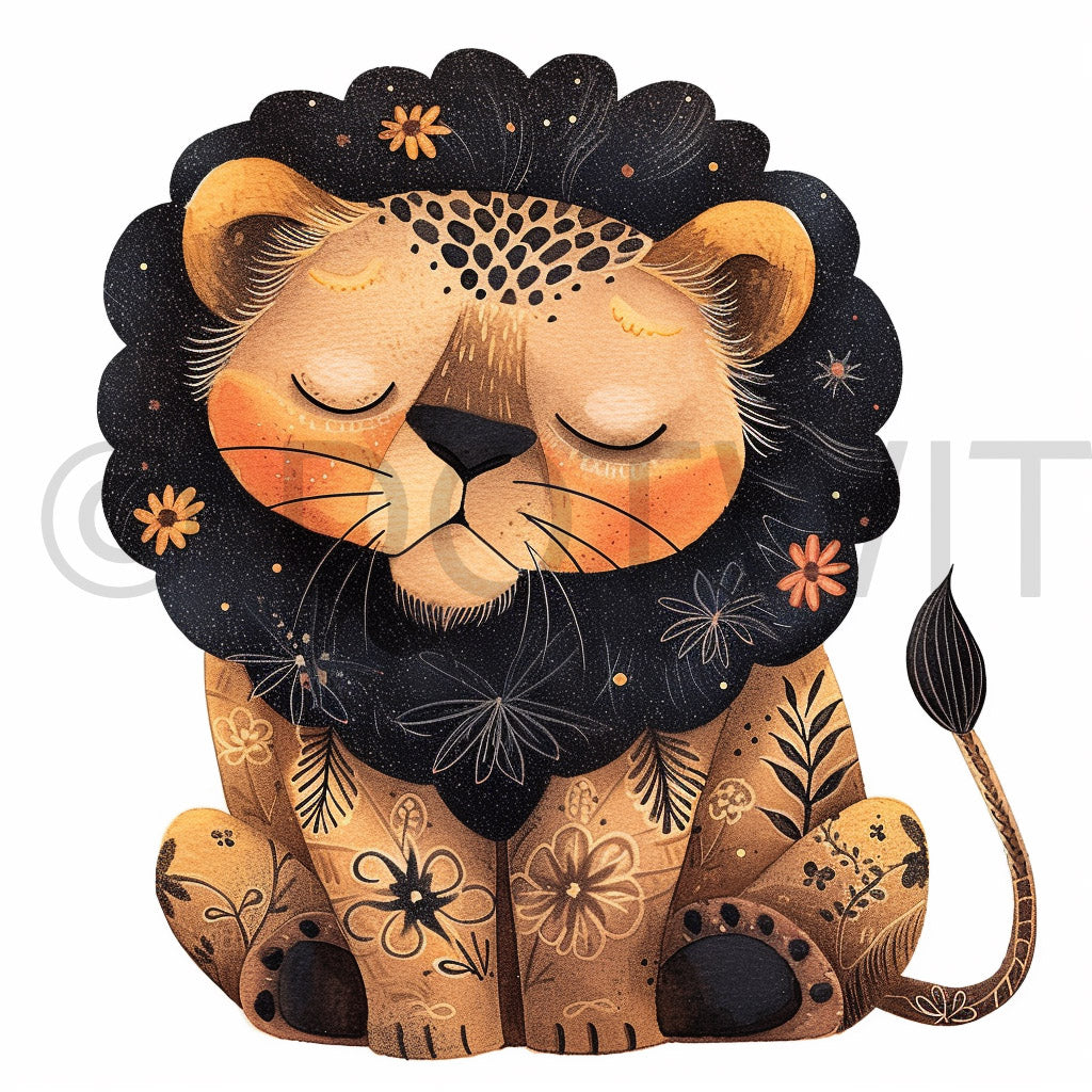 cute lion digital download
