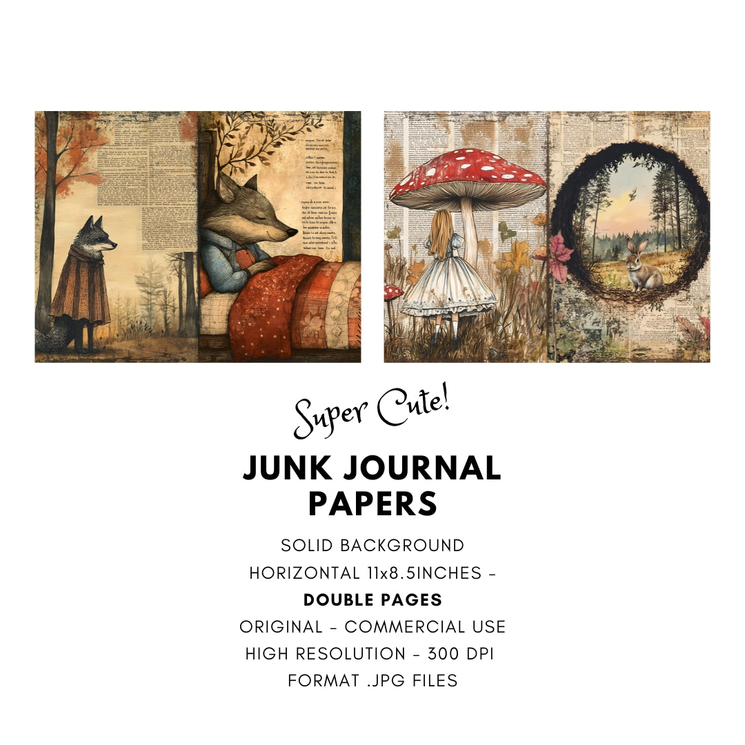 18 Dragon Junk Journal Kit Vintage Journal