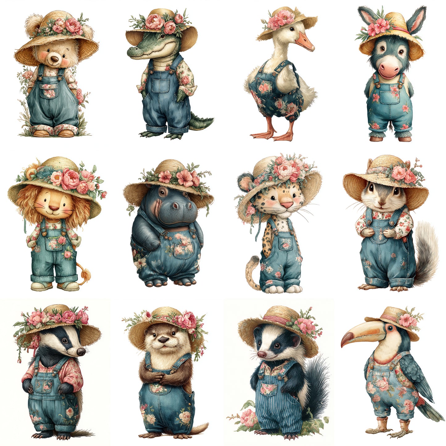 Midjourney v7 Prompts for Cute Cottage Country Spring Animals