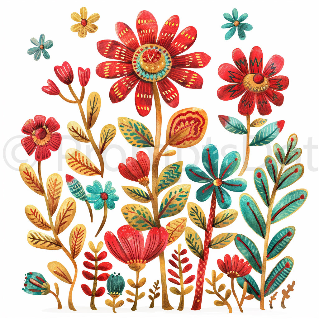 Mexican Flowers Mexican Heritage Clipart