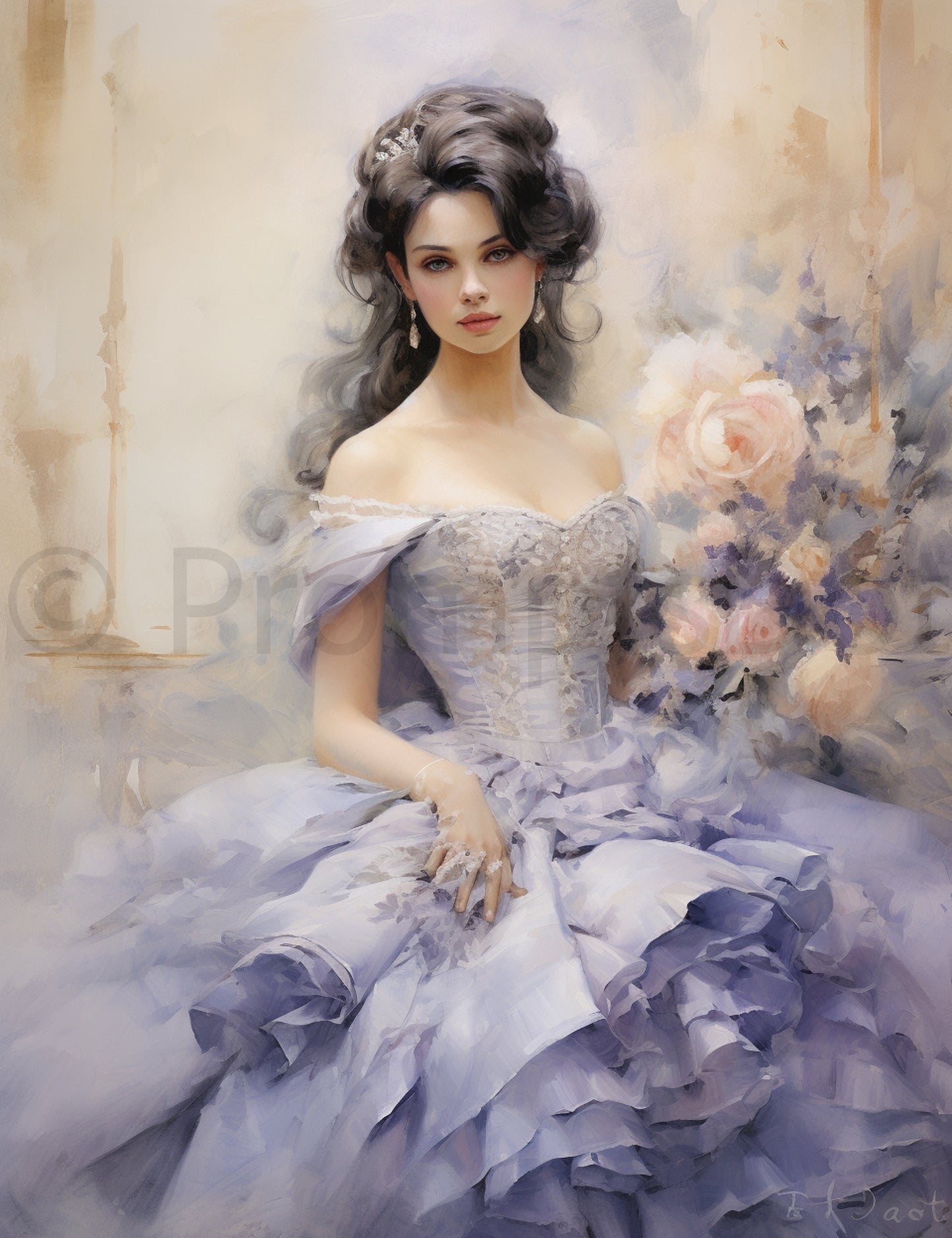 a beautiful woman Lavender Rococo Scrapbooking Pages