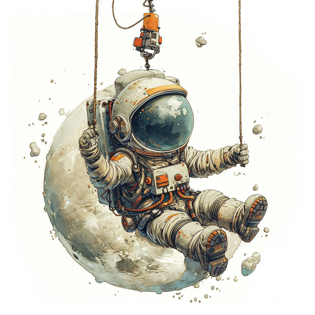 an astronaut Midjourney Prompt V6 for Mechanical Illustrations