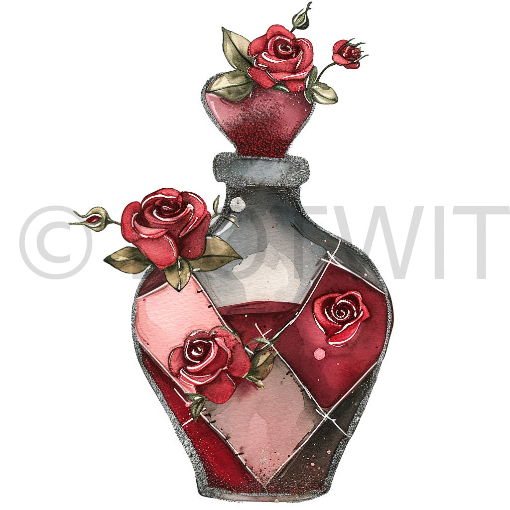 a magic potion a gnome spooky Cute Spooky Valentines Design