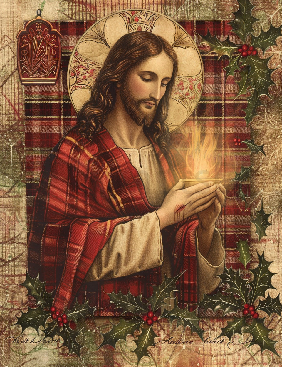 Jesus Midjourney Prompts For Christmas Junk Journal Pages