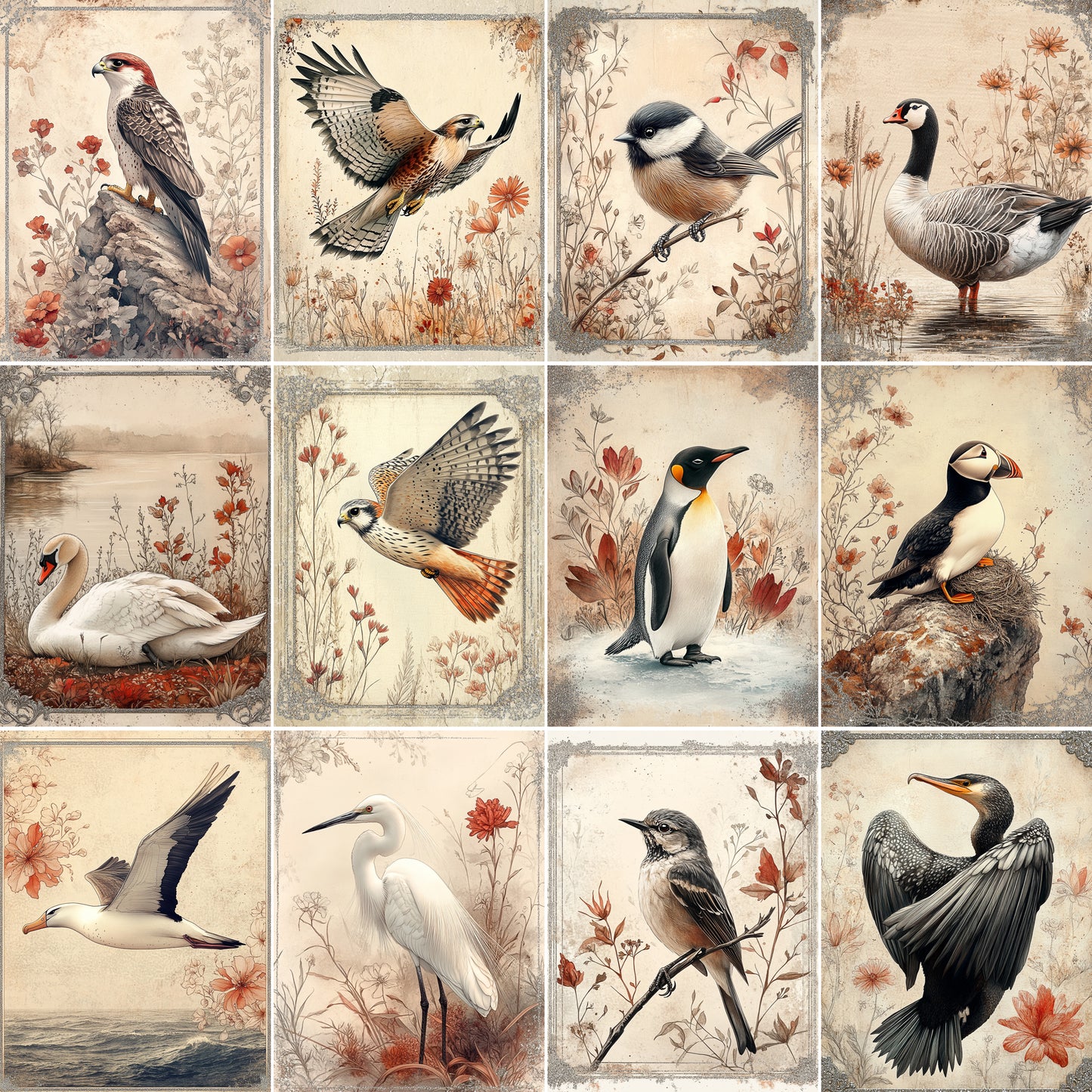 Midjourney Prompts for Nature And Birds Romantic Sketches