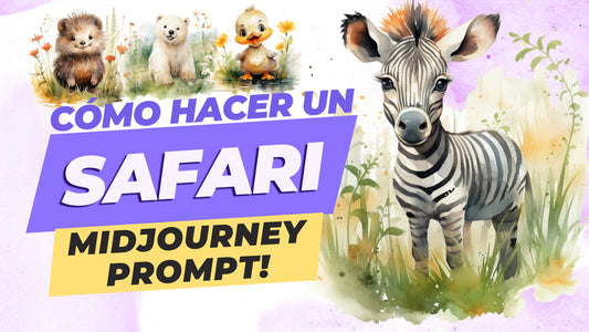 Cómo hacer un Safari en Midjourney, Ilustraciones en Acuarela, Ejemplos de Prompts